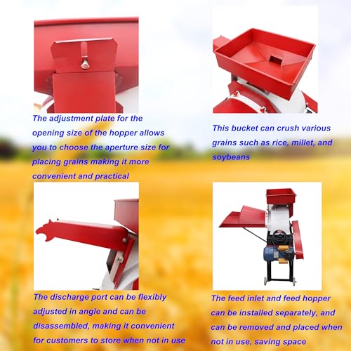 Banfluxion 220V Integrated Grass Cutting and Crop Crushing Machine Red