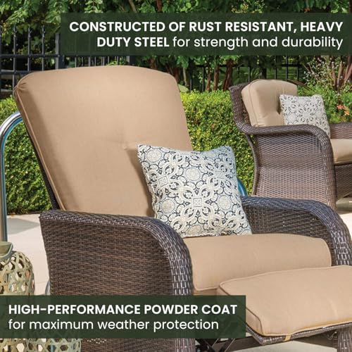 Hanover Strathmere Outdoor Recliner Tan