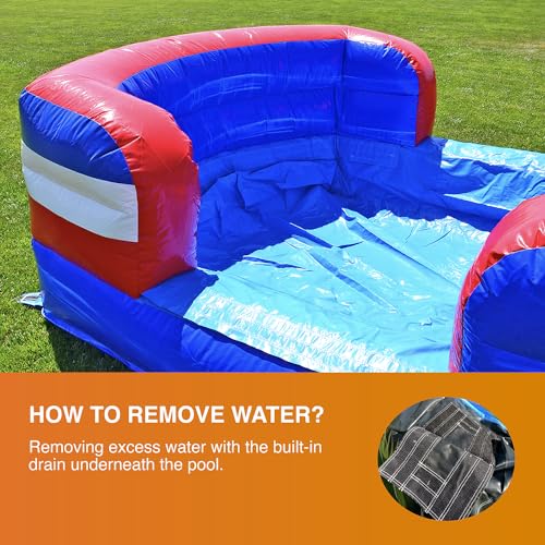 JumpOrange American Boxing Bounce House Water Slide Combo with Blower