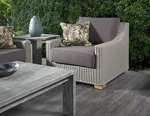 Padma's Plantation Nautilus Outdoor Lounge Chair 34 x 37 x 37 in Kubu Grey