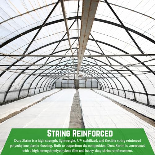 Farm Plastic Supply String Reinforced 6 Mil White Plastic Sheeting 20' x 150' White