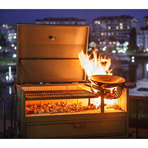 Ñuke Delta02 Authentic Argentinian-Style Outdoor Cooking Charcoal Gaucho Santa Maria Grill 40 Inch Black