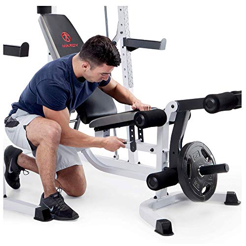 MARCY Pro Smith Cage Home Gym System White