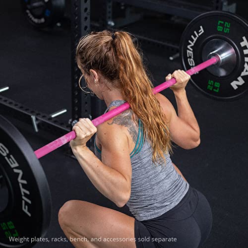 Titan Fitness Women's Pink Cerakote 15 KG 25MM Titan Series Barbell - USA Made, 1,500 LB Capacity