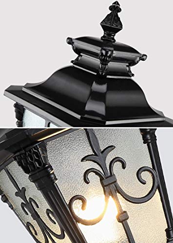 JINHH Victorian Style LED Outdoor Street Light Black 140cm