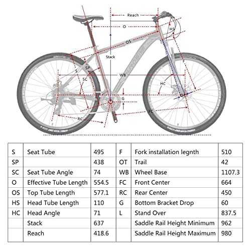 EUROBIKE Mountain Bike 29" Men Lightweight Aluminum Frame 21-Speed Bicycles for Mens Bikes (Silvery)
