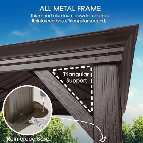 Kozyard Alexander 12' X 18' Hardtop Gazebo Gray