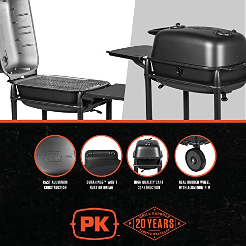 PK Grills Portable Charcoal Grill and Smoker PK300-BCX Graphite