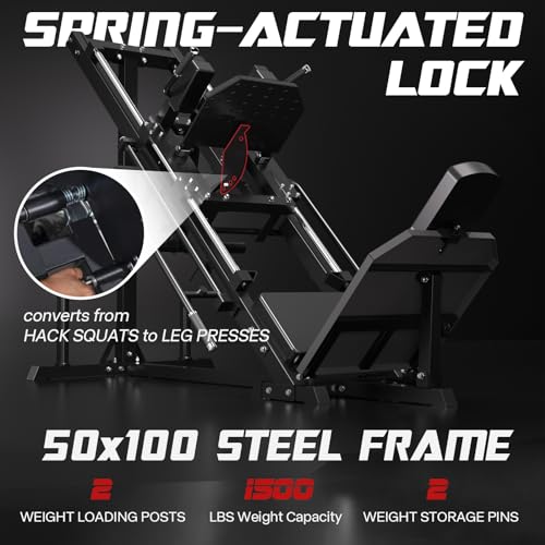 Mappding Leg Press Hack Squat Machine Black