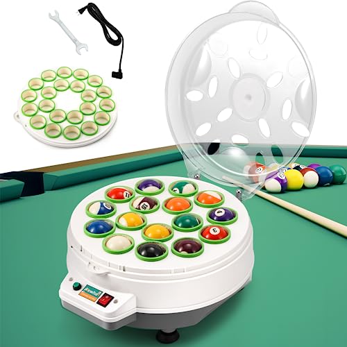 Newhai Electric Billiard Ball Cleaner Aluminum Pool Ball Cleaning Machine 16/22 Balls British and American Dual Use 110V