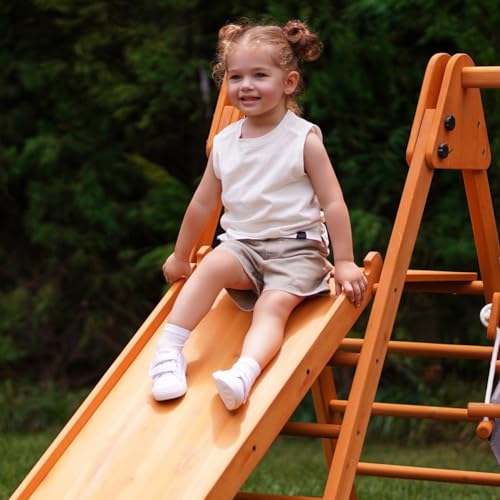Avenlur Juniper 4-in-1 Outdoor Play Gym with Swing, Slide, Ladder, Climbing Wall - Indoor/Outdoor