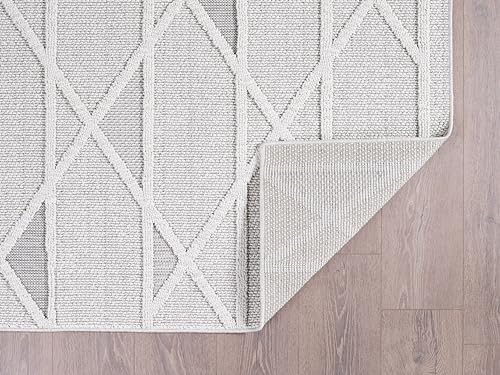 NEW HOME Prestige Moroccan Trellis Textured Area Rug Natural