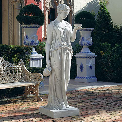 Design Toscano Hebe Greek Woman Garden Statue 62" Antique Stone