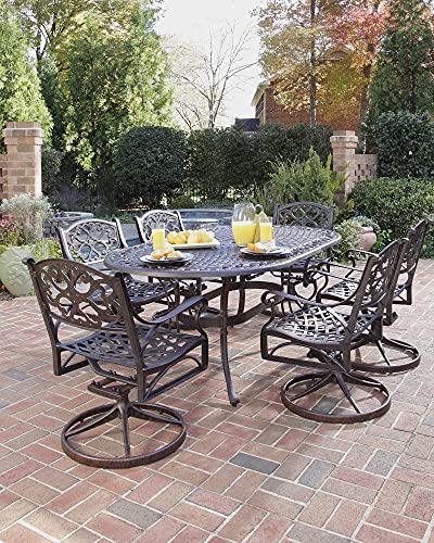 Homestyles 7 Piece Outdoor Dining Set Bronze