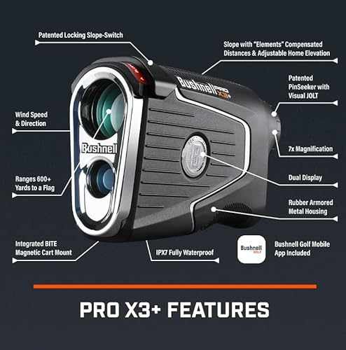 Wearable4U Bushnell Pro X3+ Laser Golf Rangefinder +Towel Bundle