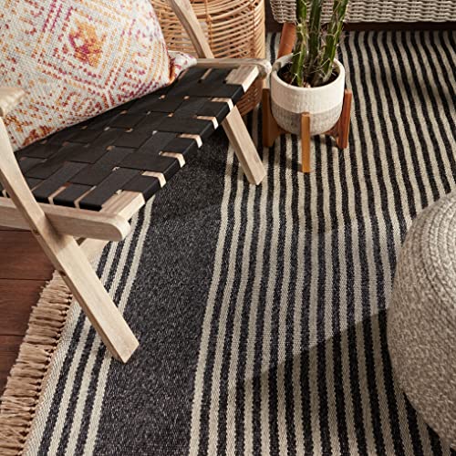 Jaipur Living Indoor Outdoor 9x12 Large Area Rug Striped Dark Gray