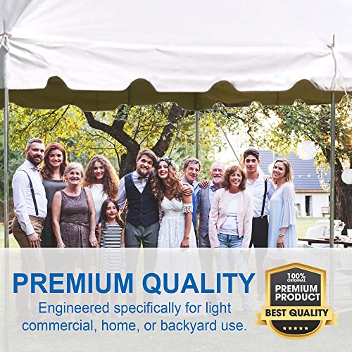Party Tents Direct 15'x15' Weekender Canopy Tent with Sidewalls - Easy Up for 50 Guests White
