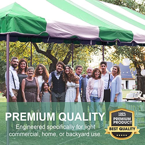 Party Tents Direct 20'x40' Weekender Canopy Pole Tent with Sidewalls Green