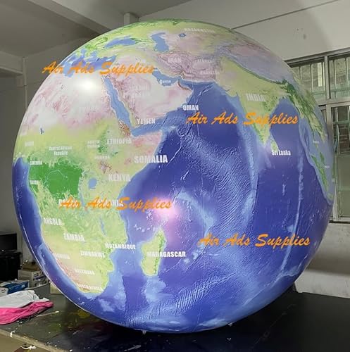 Air-Ads Supplies 16ft Giant Inflatable Globe Map Balloon Blue