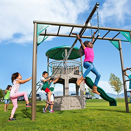Lifetime Adventure Tower Deluxe Swing Set Green