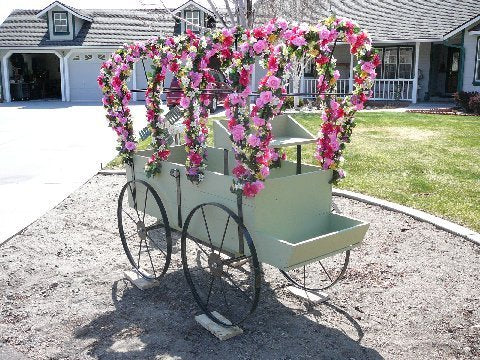 Frontier Carriages Covered Wagon Treated Wood Red