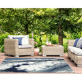 Liora Manne Capri Indoor/Outdoor Handmade Synthetic Blend Area Rug Wave Ocean 7'6" x 9'6