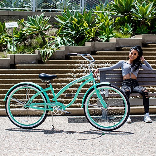 Firmstrong Bella Classic Women's Beach Cruiser Bicycle Mint Green
