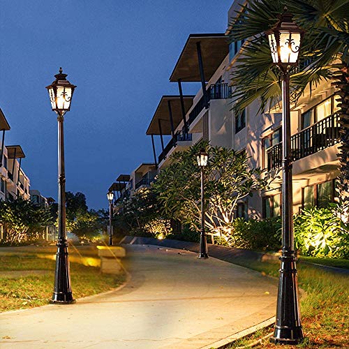 JINHH 2.75M Victorian Style Outdoor Street Light Black-275cm