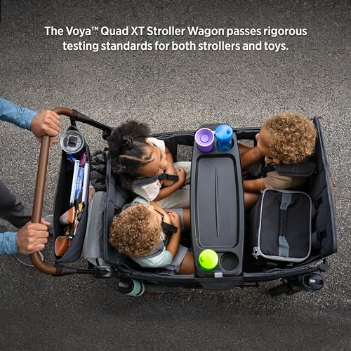 Radio Flyer Voya XT Quad Stroller Wagon 4-Seater Gray
