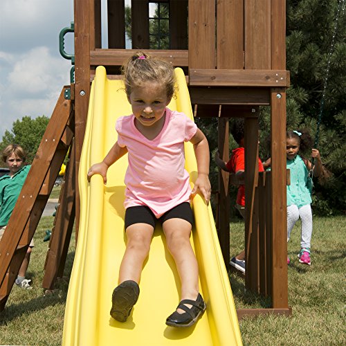 Swing-N-Slide Altamont Wooden Swing Set with Slide & Swings Yellow