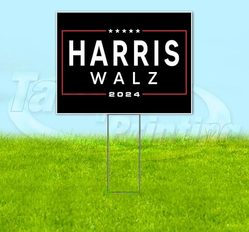 TampaPrinting Harris Walz YS00086 Yard Sign 18" x 24" with Metal Step Stake