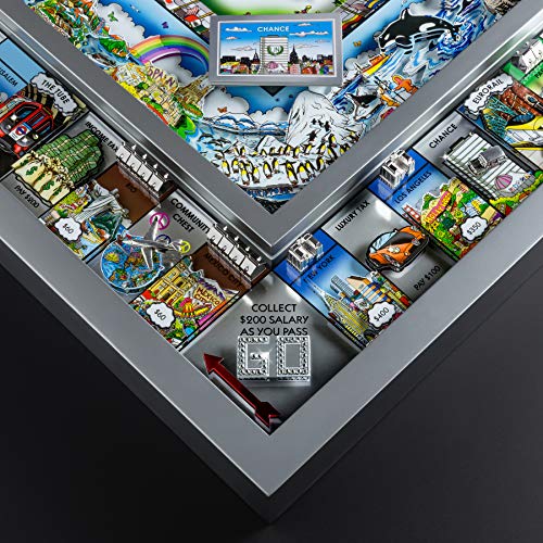 WS Game Company Monopoly World Silver Edition by Charles Fazzino Multicolor