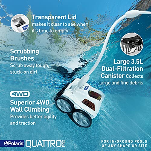 Polaris Quattro P40 Pressure Side Pool Cleaner White
