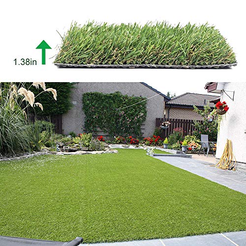Griclner 35mm Artificial Turf Lawn Fake Grass Green 13FTx30FT