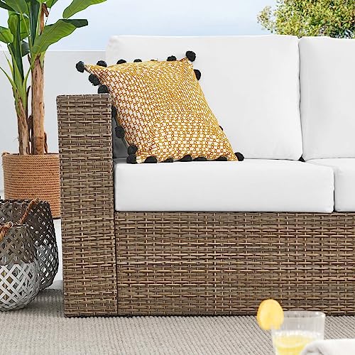 Modway Convene Love Seat Cappuccino White