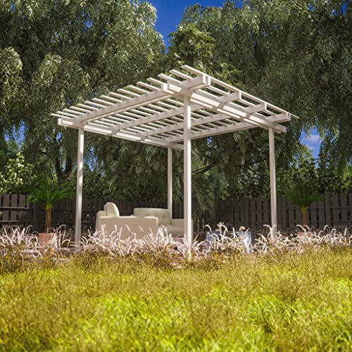 Four Seasons Outdoor Living Solutions Free-Standing Aluminum Pergola 12' x 12' White