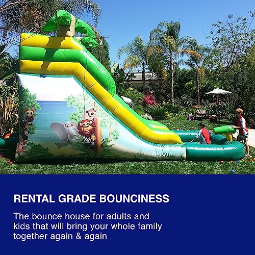 JumpOrange 12' Safari Inflatable Water Slide with Pool and Blower