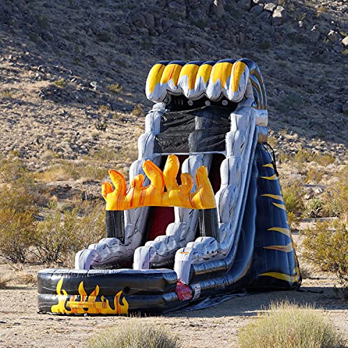 JumpOrange 19' Flame Water Slide with Splash Pool and Blower