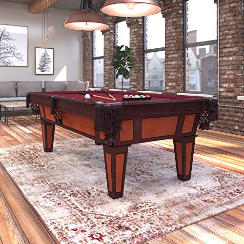 Fat Cat by GLD PRODUCTS Reno 7.5' Pool Table with Dark Cherry Finish, Red Cloth