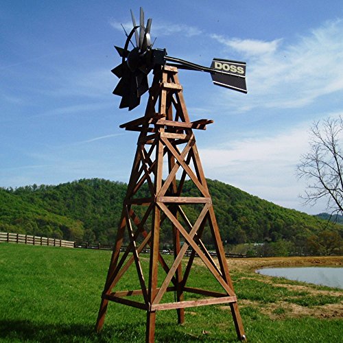 Outdoor Water Solutions Deluxe 16 ft Wooden Underwater Aeration Windmill