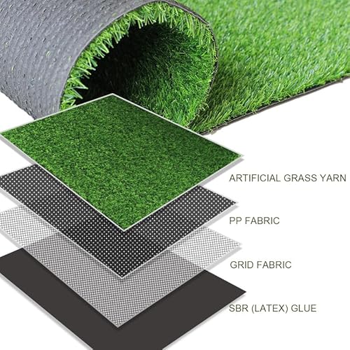 Petgrow Thick Artificial Grass Turf Mat 5 x 60ft Green