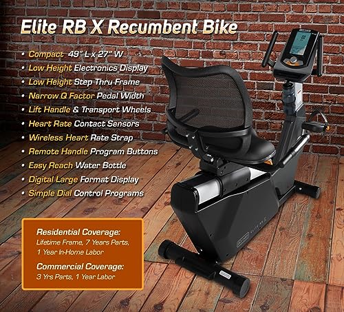 3G Cardio Elite RB Exercise Bike Recumbent Commercial Grade Gray/Silver