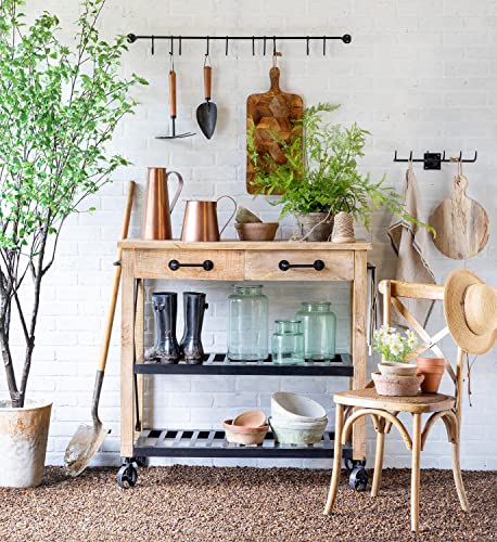 Park Hill Collection Garden Potting Cart Natural