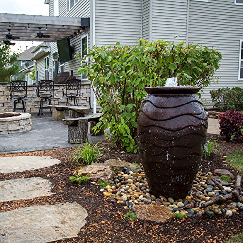 Aquascape Scalloped Urn Water Fountain 56-Inch Brown