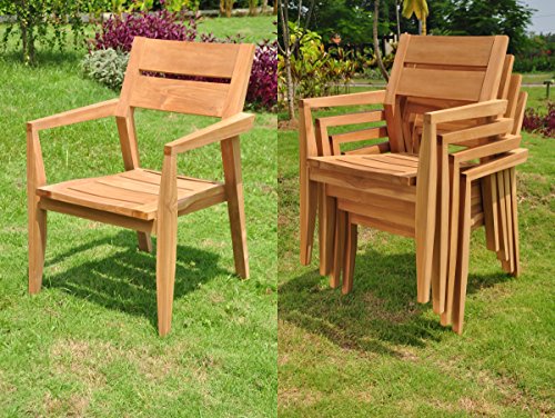 TeakStation 6 Seater Grade-A Teak Wood 7 Pc Dining Set Teak