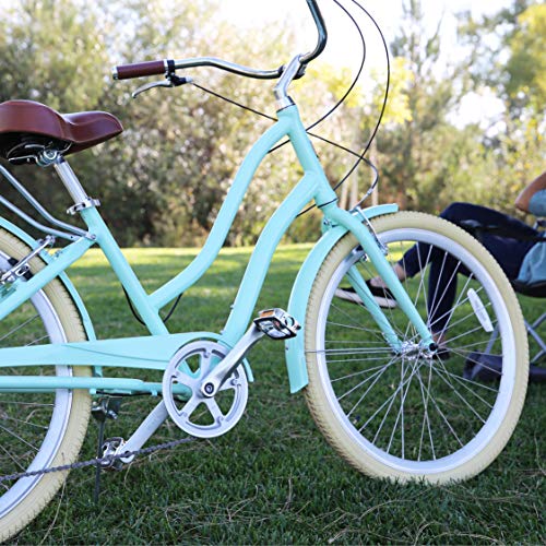 sixthreezero A/O Frida Women's Bicycle 7-Speed Step-Through Touring Hybrid Bike Mint Green
