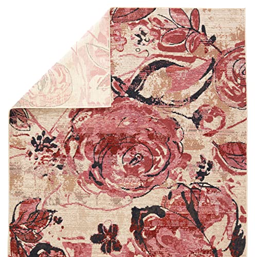Jaipur Living Indoor Outdoor 10x13 Large Area Rug Floral Pink