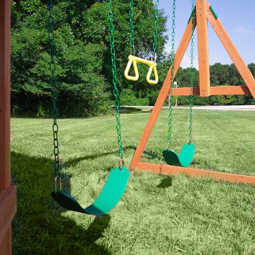 Backyard Discovery Woodland Cedar Playset Swing Set Brown