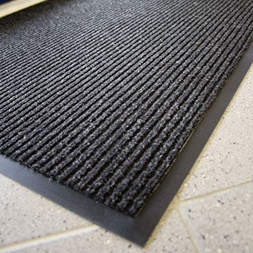 American Floor Mats Super Ribbed Water Diverter Entrance Mat 5' x 20' Denim Blue