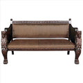 Design Toscano Lord Raffles Winged Lion Settee Bench Mahogany